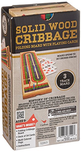 Solid Wood Folding Cribbage Set (Styles Will Vary)