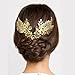 VITORIA'S GIFT Baroco Princess Crown Hair Comb with Leaf Shape for Wedding Party
