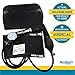 Auxilium Medical High Blood Pressure Monitor Machine - Essential Medical Supplies for Doctors or Nurses - Adult Size Black Kit with Manual Cuff