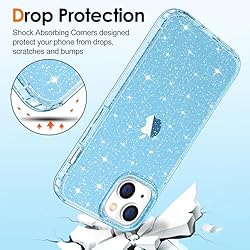 Hython Case for iPhone 15 Plus Case Glitter, Cute