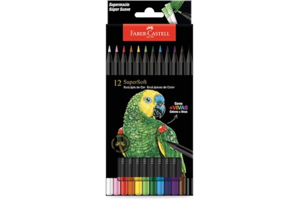 Lápis De Cor, Faber-Castell, Ecolápis Supersoft, 210710, 12 cores