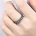 BOHG Jewelry Womens Black Gold Plated New Fashion Simple Mystic Green Cubic Zircon Crystal Ring Wedding