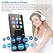 MP3 Player with Bluetooth,MP3 Direct Recording 16gb 2018 Article FM Radio Alarm Clock Headphones 1.8 in Expandable Up to 128GB TF Card Pedometer, with an Armband, Recommended Black