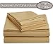 Clara Clark ® Supreme 1500 Collection 4pc Bed Sheet Set - Queen Size, Camel Gold