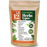 Herbobloom Set of 12 Heirloom Culinary Herb Seeds
