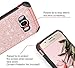 BENTOBEN Galaxy J7 2016 Case, Galaxy J7 J710 Case, Glitter 2 in 1 Luxury Bling Hybrid Hard PC Sparkly Shiny Faux Leather Chrome Shockproof Protective Case for Samsung Galaxy J7 J710 (2016), Rose Gold