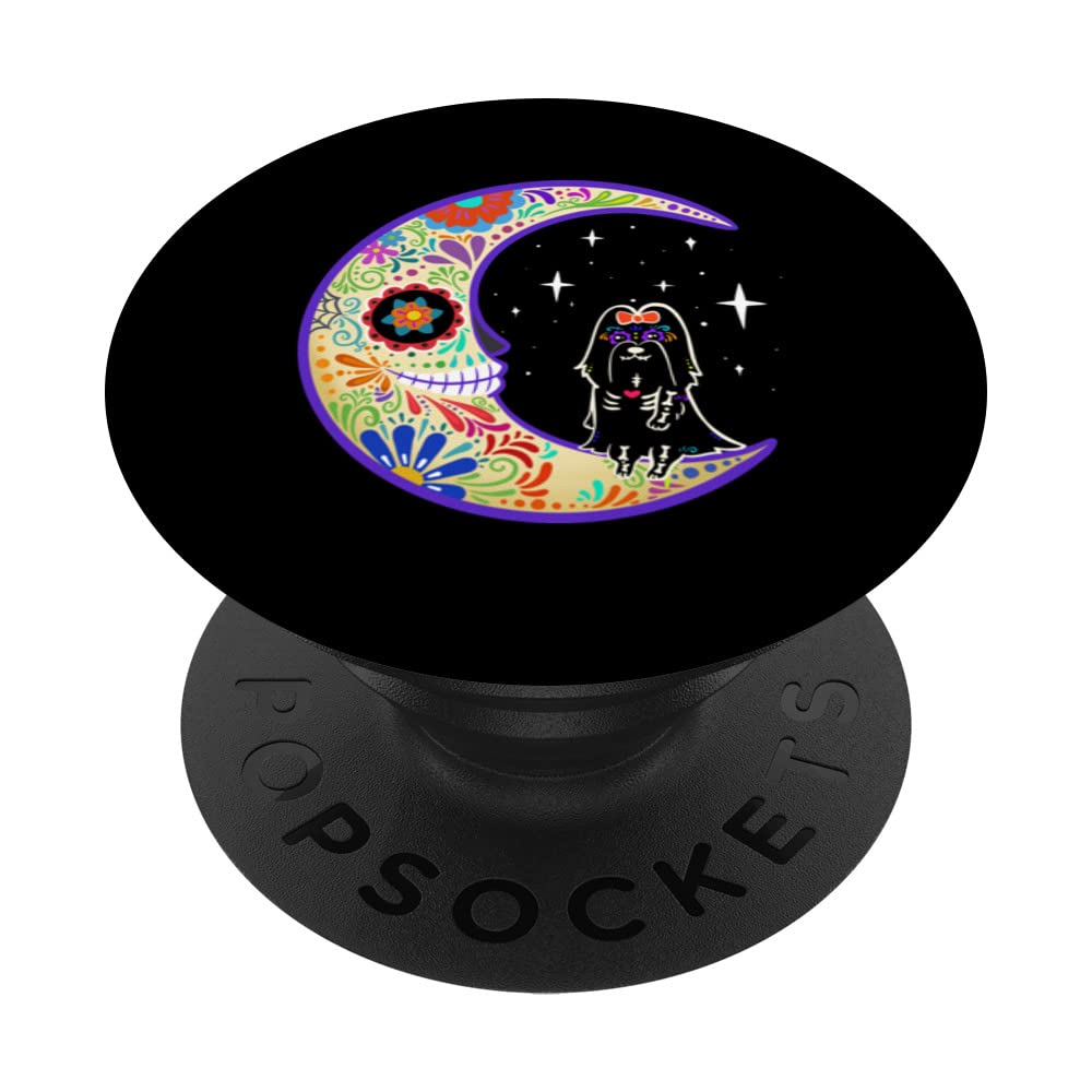 Maltese Dia de Los Muertos Skeleton PopSockets Swappable PopGrip