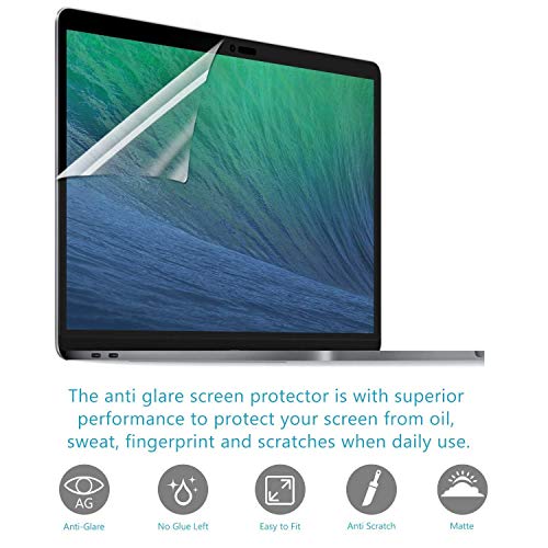 Premium 5 in 1 Full Size 3M Decals Skins Covers for MacBook Pro 13 Inch With Touch Bar (Apple Model Number A1706/A1989, 2016/2017/2018), with High Clear Screen Protector--Silver - Thumbnail 2