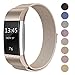 SWEES Metal Bands Compatible Fitbit Charge 2, Milanese Stainless Steel Metal Magnetic Replacement Wristband Small & Large (5.5
