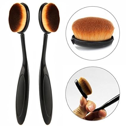 2 X BOOLAVARD Kosmetik Make-up Face Powder Rouge Zahnbürste Curve Grundlagen-Bürste