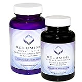 Relumins Advanced White Dermatologic Set - 1650mg Glutathione Complex and Advanced Vitamin C with Rose Hips and Bioflavanoids (1 Month Supply) - Cutting Edge Formula, Unbelievable Results!