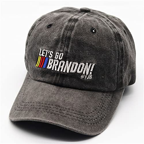 Let\'s Go Brandon Baseball Hat Adjustable Funny Fashion Grey Baseball Cap Gift Classic Dad Cap for Men Women