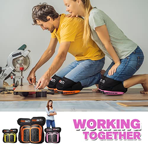 REXBETI Knee Pads for Work, Construction Gel Knee Pads Tools, Heavy