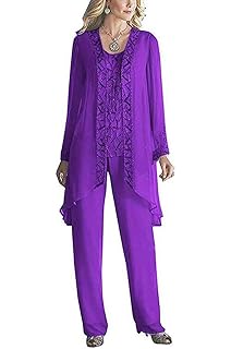 3 piece mother of the bride pant suits