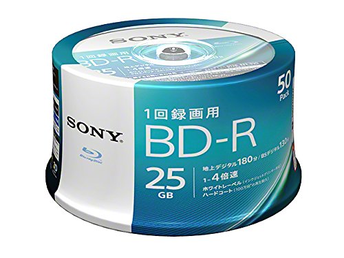 50 Sony Bluray Discs BD-R DVD HD 4X Speed Inkjet Printable 25GB