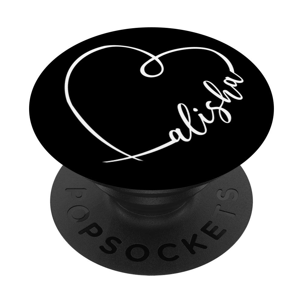 Alisha Name Pretty Personalised Heart Valentines Design PopSockets PopGrip: Swappable Grip for Phones & Tablets