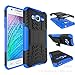 Galaxy J3V Case, J3 Case, J36V Case, Skmy Military Tires Leather and Kickstand with Shockproof and Anti-Scratch and Non-Slip Case for Samsung Galaxy J3 / J3 V, Galaxy Sol/Sky, Express Prime(Blue)