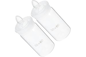 NUOBESTY 2pcs Glass Weighing Bottles with Lid Laboratory Weighing Jar for Experimental Sampling Transparent Sampling Flask La