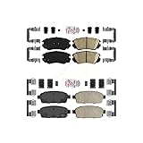 AmeriBRAKES Front Rear Ceramic Disc Brake Pads Kit