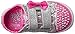 Skechers Kids Twinkle Toes Shuffles Sweet Steps Light-Up Sneaker ,Silver/Hot Pink,8 M US Toddler