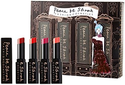 PEACE BE SARAH Diva Shimmer Lip Color Gift Set Water Holding Capability Semi solid Type Relaxed Fitting Glittering Lips 4 Colors