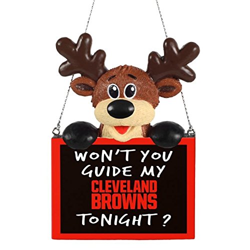 NFL Reindeer With Sign Cleveland Browns