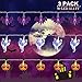 Twinkle Star Halloween String Lights, Set of 3 Total 90 LED 35.4 FT Purple Bat, White Ghost, Orange Pumpkin String Lights Battery Operated Indoor Party Bedroom Home Festival Decoration