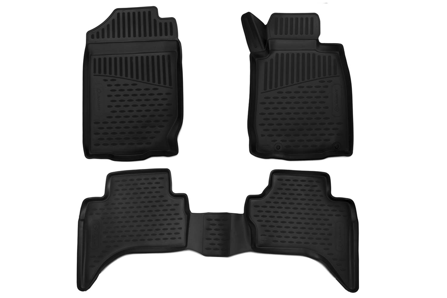 Element Tailored Custom Fit 3D Rubber Floor Mats for MITSUBISHI L200/Triton manual & automatic, 2016->, Double cab, Black