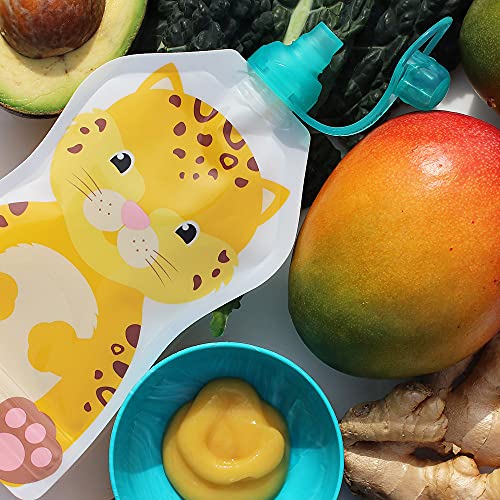 ChooMee Reusable Baby Food Storage Pouches, 5 oz Ideal for Baby Food, Smoothies and Purees