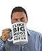 BigMouth Inc. Extra Large Coffee Mug 64 Oz - Giant Tall Ceramic Coffee Cup - Sturdy, Microwave Safe - Funny Huge Cup - Cool Gag Gift, White/Black