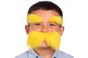 HONCLOUD DIY Self Adhesive Fake Mustache Set Fake Beard Material Novelty Mustaches for Costume and Halloween Festival Party