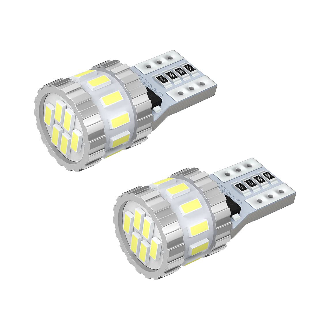 BORDAN T10 LED ホワイト 爆光 キャンセラー内蔵 ポジションランプ ナンバー灯 ルームランプ 高耐久 無極性 3014LED素子6000K DC12V 2.4W ２個入 の商品画像