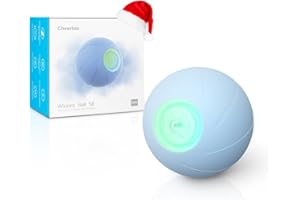 Cheerble Smart Interactive Dog Toy, Wicked Ball SE, Automatic Moving Bouncing Rotating Ball, Active Rolling Ball for Toy and Small Dogs, Peppy Pet Ball with Lights, Fun Birthday Gift (Blue)
