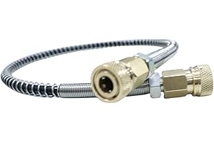 HHUXIUE 20in Paintball Airsoft PCP Fill Hose,Paintball Filling Equipment Whip Hose with Double 8mm Male Connector