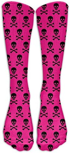 Skull and Crossbone Knee High Socks Long Athletic Tube Stockings for Men&Women All Sport Holiday One Size