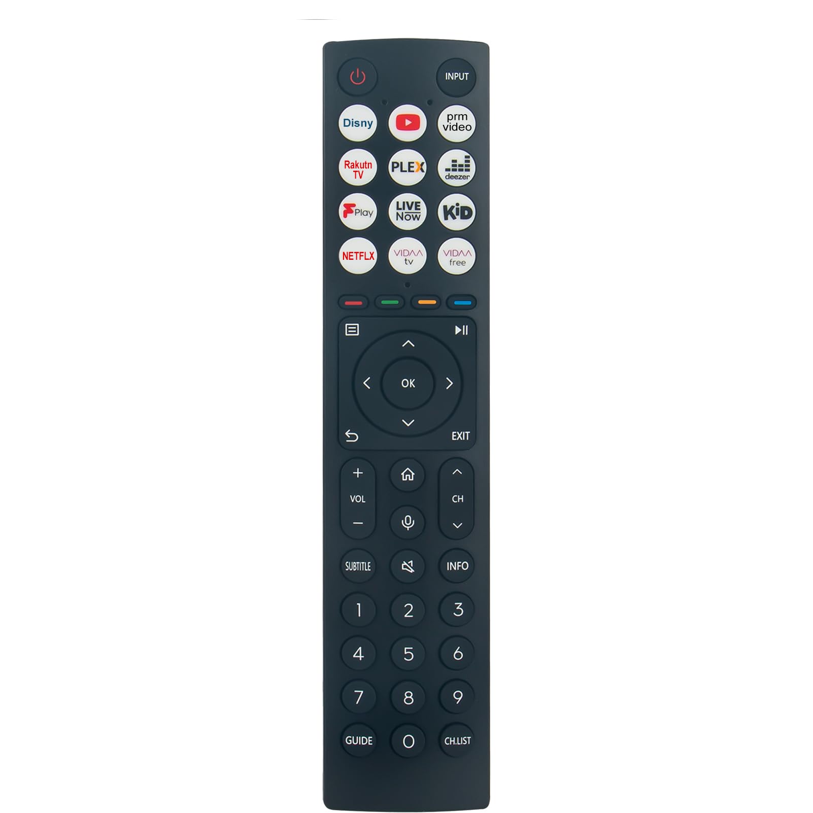 VINABTY ERF3B86H ERF3B86 Replacement Voice Remote Compatible with Hissense Smart TV HT312758 T312758 65U8HQTUK 65U7HQTUK 55U7HQTUK 65A9H 55A85HTUK