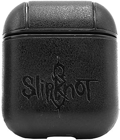 Slipknot 2 (Vintage Black) Engraved Air Pods Protective Leather Case Cover - a New Class of Luxury to Your AirPods - Premium PU Leather and Handmade exquisitely by Master Craftsmen