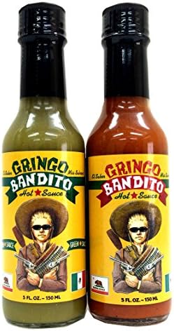 Gringo Bandito Green and Original Red Hot Sauce 2 Pack