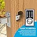 TURBOLOCK TL-201 Electronic Keypad Deadbolt Keyless Entry Door Lock w/Code Disguise, 21 Programmable Codes, 1-Touch Locking + 3 Backup Keys, Brush Nickel