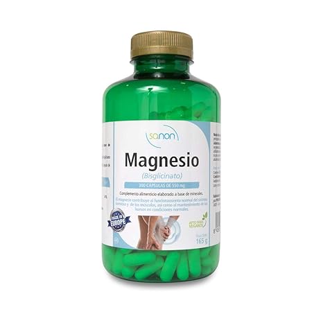 SANON Magnesio Bisglicinato 300 cápsulas vegetales de 550 mg