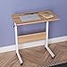 DlandHome 23.6 Inches Medium Size Mobile Side Table, Adjustable Movable w/Tablet Slot & Wheels, Portable Laptop Stand for Bed Sofa, D-05#3-60O Oak, 1 Packthumb 3