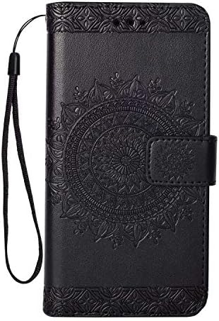 DENDICO Case for Samsung Galaxy Note 8 Leather Wallet Case with Magnetic Closure and Card Holder, Slim Protector Shockproof Case for Samsung Galaxy Note 8 - Black