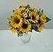 Calcifer® 3 Sets(7 Stems/Set) 10.63'' Sunflowers Artificial Flowers Bouquet for Home Decoration/Wedding Decor