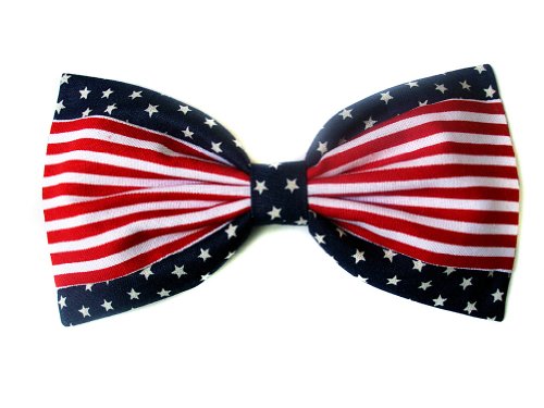 American Stars and Stripes Flag Hair Bow