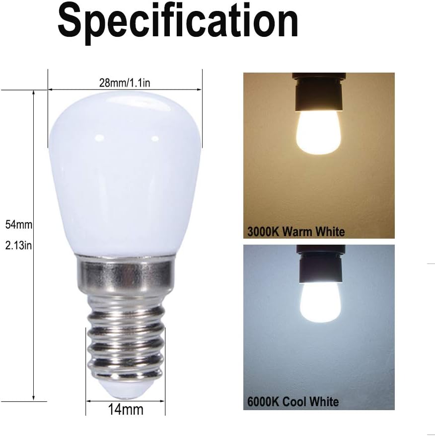 ZFQ Mini E14 Candelabra Base LED Bulb 3 Watt, 300 Lumen, 3000K Warm White - Image 3