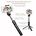 ONEISALL Selfie Stick Tripod, Mini Foldable Extendable 360° Rotation Bluetooth Selfie Stick with Remote Control and Tripod Stand Compatible with iPhone x 8 7 Android Samsung Galaxy S7 S8 (Black)
