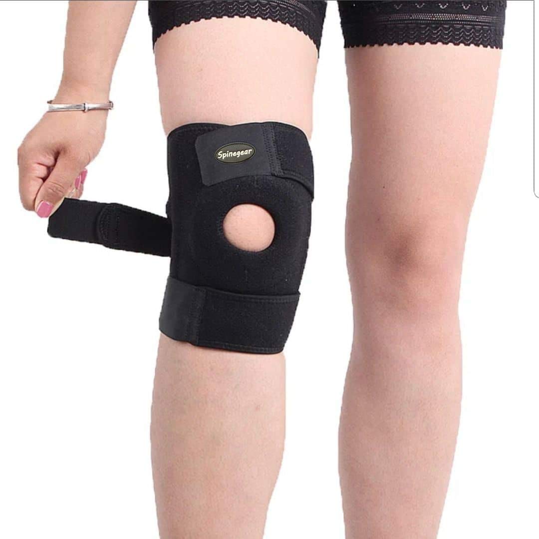 Spinegear Knee Support brace - Unisex Adjustable Compression Knee Sleeve - Joint Pain Relief for Meniscus Tears, Arthritis, ACL, Running Anti-slip Open Patella strap for Men and Women (70cm)
