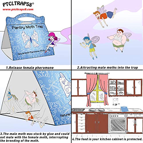 Ptcltraps8 Highly Effective Pantry Moth Traps With Natural Premium