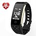 WFCL Fitness Tracker Heart Rate Monitor Activity Sleep Monitor Waterproof Smart Wristband (Black-1)