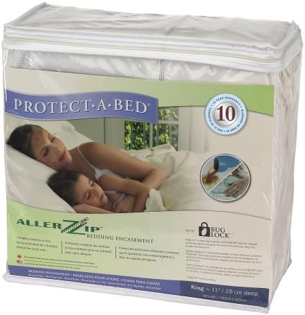 AllerZip Terry Waterproof Bed Bug Proof Zippered Bedding Encasement, Twin Size (Fits 7 - 12 in. H)